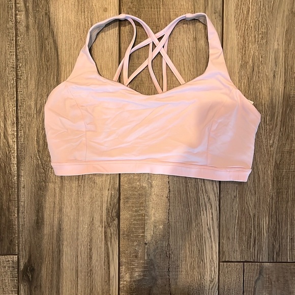 Lululemon Strawberry Milkshake Pink Free To Be Serene Sports Bra - Picture 1 of 3